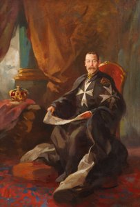 Studium do Portretu króla Jerzego V (olej na pokładzie) autorstwa Edward Caruana Dingli