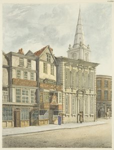 Stary Dom Rady, rozebrany 1824 (ołówek i akwarela na papierze) autorstwa Edward Cashin