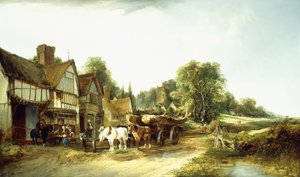 Drewniany Wóz, 1845 autorstwa Edward Charles Williams