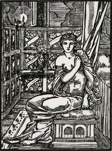 Psyche Spodziewając Kupidyna autorstwa Edward Coley (after) Burne Jones