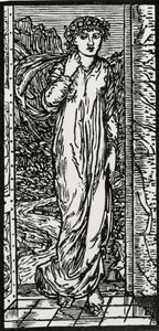 Psyche w ogrodzie autorstwa Edward Coley (after) Burne Jones