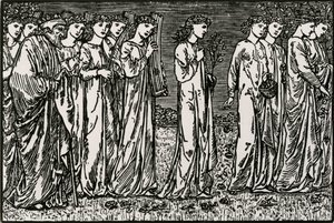 Procesja na wzgórze autorstwa Edward Coley (after) Burne Jones