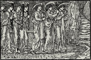 Procesja na wzgórze autorstwa Edward Coley (after) Burne Jones