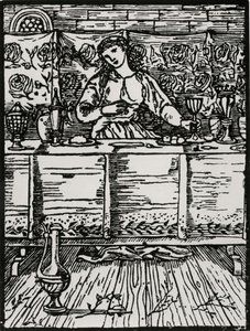 Pieśń, gdy ona je autorstwa Edward Coley (after) Burne Jones