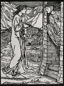 Mówiąca Wieża autorstwa Edward Coley (after) Burne Jones