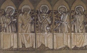Projekt pomnika dla Christiny Rossetti (kreda na papierze) autorstwa Edward Coley Burne Jones