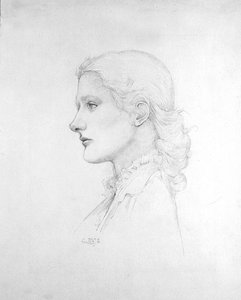 Portret Lucy Merrill autorstwa Edward Coley Burne Jones