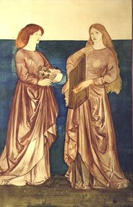 Św.Dorotka i Św.Cecylia autorstwa Edward Coley Burne Jones