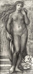 Lato (ołówek i czerwona kreda) (zdjęcie czarno-białe) autorstwa Edward Coley Burne Jones