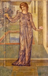 Girlanda (gwasz na papierze) autorstwa Edward Coley Burne Jones