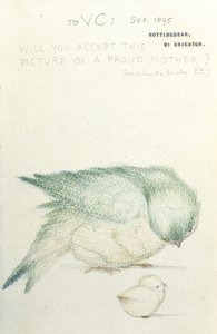 „Dumna Matka” (ołówek i kolorowa kreda na papierze) autorstwa Edward Burne Jones