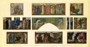 Projekty dekoracji „Amor i Psyche” w No.1 Palace Green, Kensington, 1872 autorstwa Edward Burne Jones