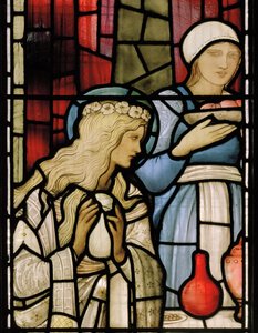 Fragment „Uczty w domu Szymona” autorstwa Edward Coley Burne Jones