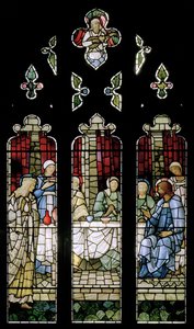 Uczta w domu Szymona, 1885 (witraż) autorstwa Edward Burne Jones