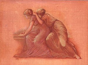 Postacie na balkonie autorstwa Edward Coley Burne Jones