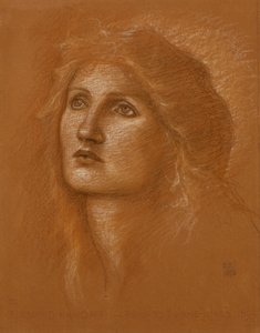 Głowa kobiety, 1890 autorstwa Edward Burne Jones