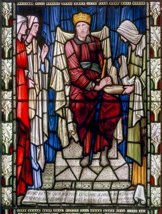 Król Dawid i miłość, c.1896 (witraże) autorstwa Edward Burne Jones