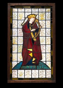 Król Dawid poeta, 1863 (witraż) autorstwa Edward Burne Jones