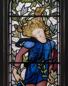 Knotty Ash, St John The Evangelist, Morris Marshall & Faulkner & Co, Edward Burne-Jones, Absalom detal, 1872 autorstwa Edward Burne Jones