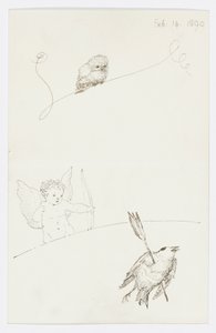 List do wnuczki artysty Angeli Thirkell (ołówek na papierze) autorstwa Edward Burne Jones