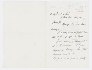 List do wnuczki artysty Angeli Thirkell (ołówek na papierze) autorstwa Edward Burne Jones