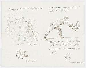 List do wnuczki artysty Angeli Thirkell (ołówek na papierze) autorstwa Edward Burne Jones