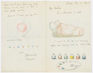 List do wnuczki artysty Angeli Thirkell (ołówek na papierze) autorstwa Edward Burne Jones