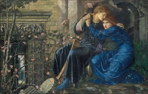 Miłość wśród ruin autorstwa Edward Burne Jones