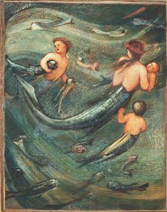 Syreny w głębinach, 1882 autorstwa Edward Burne Jones