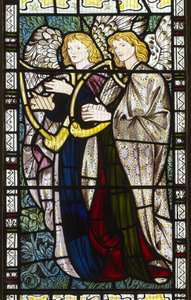 Muzyczne Anioły, 1865 autorstwa Edward Burne Jones