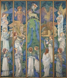 Raj, z kultem Świętego Baranka, ok. 1875-80 autorstwa Edward Burne Jones