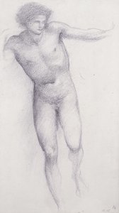 Perseusz - Skała Zagłady (kreda na papierze) autorstwa Edward Burne Jones