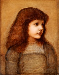 Portret Gertie Lewis, połowa długości, 1879-80