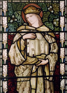 Salomon i Świątynia, 1876 (witraże) autorstwa Edward Burne Jones