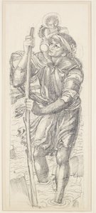 Święty Krzysztof i Dzieciątko Chrystus autorstwa Edward Coley Burne Jones