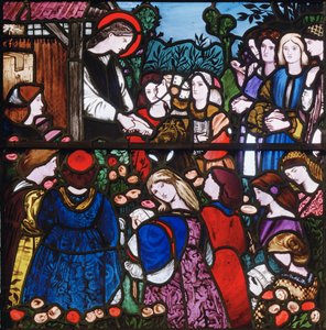 Św. Frideswide, detal, 1859 (witraż) autorstwa Edward Burne Jones