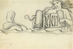 Studium dla Heleny, ok.1880 autorstwa Edward Burne Jones