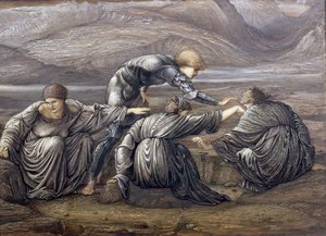 Studium dla Perseusza i Graiae, 1880 (patrz także 80764) autorstwa Edward Burne Jones