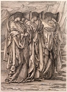 Studium dla „Wyzwanie w dziczy”, c.1875 autorstwa Edward Burne Jones