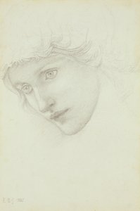 Studium na głowę syreny, 1885 autorstwa Edward Burne Jones