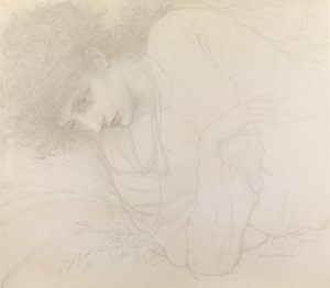 Studium Marii Cassavetti autorstwa Edward Burne Jones