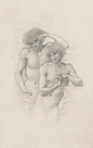 Studium dwóch aktów męskich do "Artur w Avalonie", ok. 1900. 1885