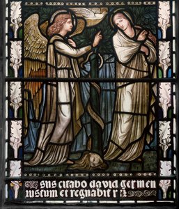 Zwiastowanie, 1876 (witraż) autorstwa Edward Burne Jones