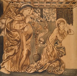 Zwiastowanie, ok. 1862 autorstwa Edward Burne Jones