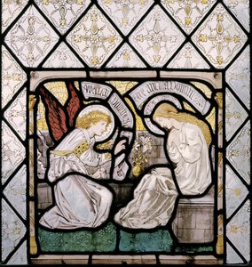 Zwiastowanie, fragment okna wschodniego, 1865 (witraż) autorstwa Edward Burne Jones