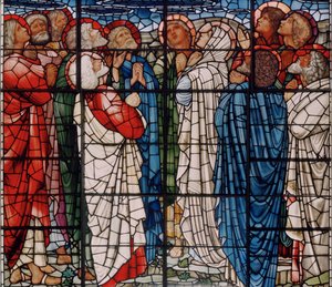 Okno Wniebowstąpienia, detal, 1885 (witraż) autorstwa Edward Burne Jones