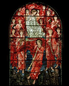 Okno Sądu Ostatecznego, detal, 1897 (witraż) autorstwa Edward Burne Jones