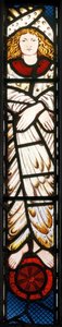 Nowe Jeruzalem, Anioł, detal, 1862-3 (witraż) autorstwa Edward Burne Jones