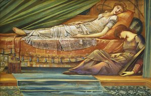 Śpiąca Księżniczka, ok. 1886-88 autorstwa Edward Burne Jones