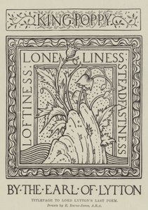 Strona tytułowa ostatniego wiersza Lorda Lyttona autorstwa Edward Burne Jones